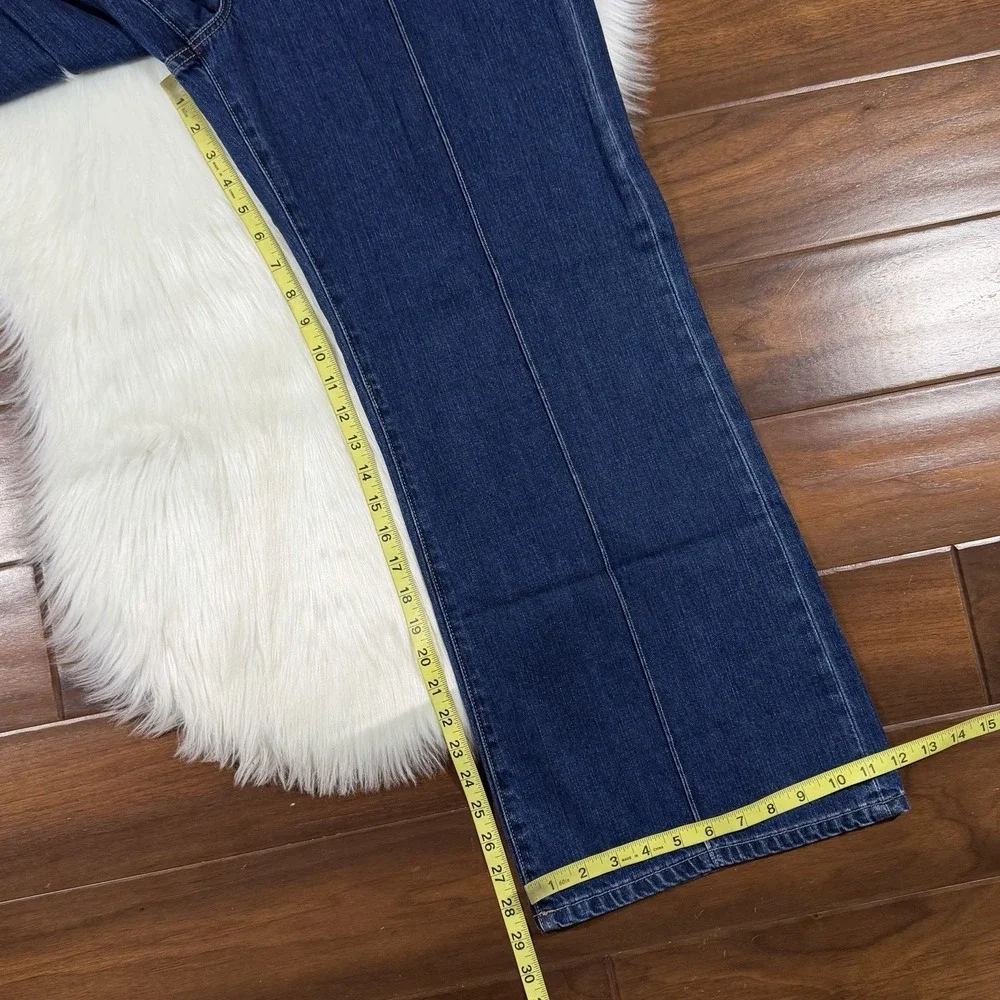 Rolla's Women's Size 31 Pacific Blue High Rise Wide Leg Sailor Scoop Denim Jeans
